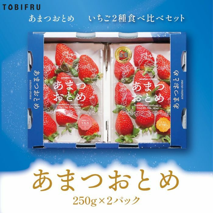 三重県津市産いちご あまつおとめ
いちご2種食べ比べセット